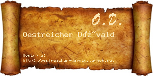 Oestreicher Dévald névjegykártya